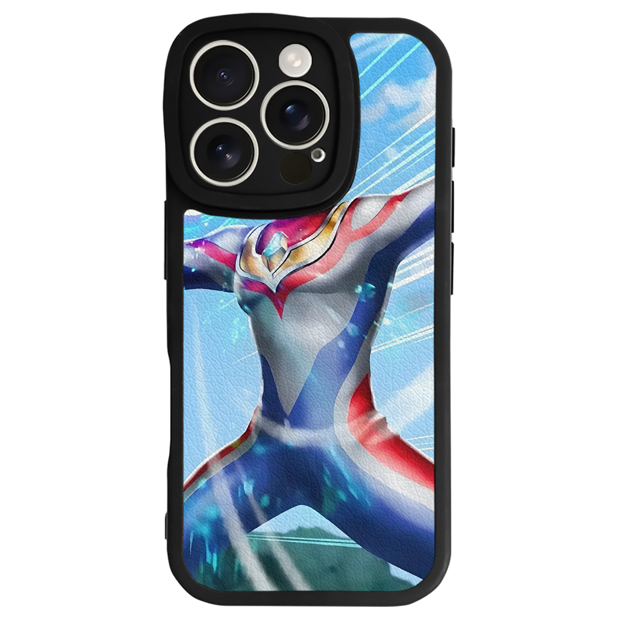 （画像用） ウルトラマン Ultraman 【iPhone 16シリーズ対応】シリコンスマホケース（レザー調） 材質：シリコン